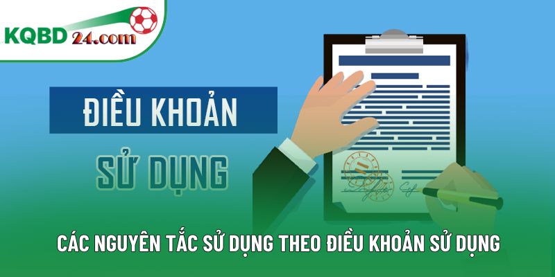 Các nguyên tắc sử dụng theo điều khoản sử dụng